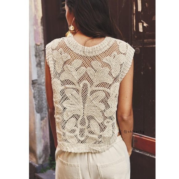 Zara CROCHET VEST TOP - Picture 2 of 13
